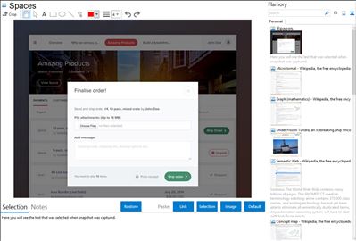 Spaces - Flamory bookmarks and screenshots