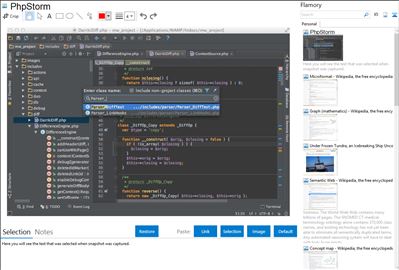 PhpStorm - Flamory bookmarks and screenshots