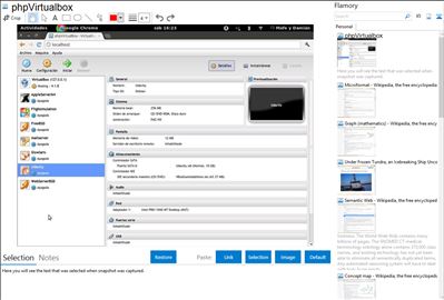 phpVirtualbox - Flamory bookmarks and screenshots