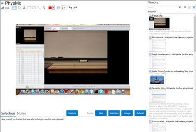 PhysMo - Flamory bookmarks and screenshots