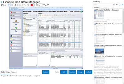 Pinnacle Cart Store Manager - Flamory bookmarks and screenshots