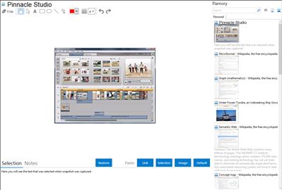 Pinnacle Studio - Flamory bookmarks and screenshots