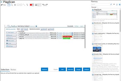 PlagScan - Flamory bookmarks and screenshots