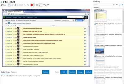 PMRobot - Flamory bookmarks and screenshots