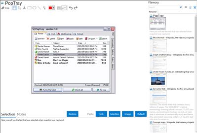 PopTray - Flamory bookmarks and screenshots
