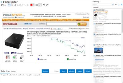 PriceSpider - Flamory bookmarks and screenshots