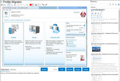 Profile Migrator - Flamory bookmarks and screenshots