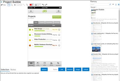 Project Bubble - Flamory bookmarks and screenshots