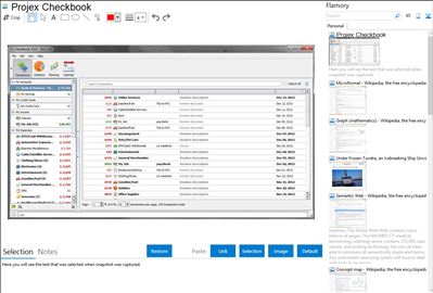 Projex Checkbook - Flamory bookmarks and screenshots
