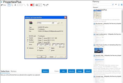 PropertiesPlus - Flamory bookmarks and screenshots