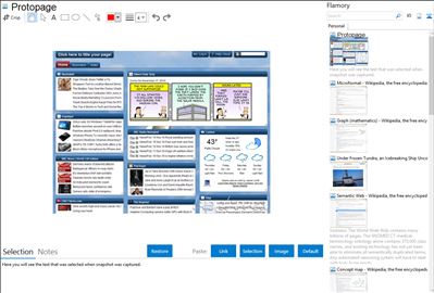 Protopage - Flamory bookmarks and screenshots