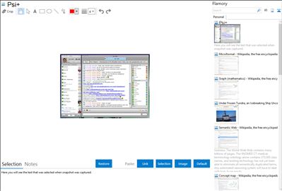 Psi+ - Flamory bookmarks and screenshots