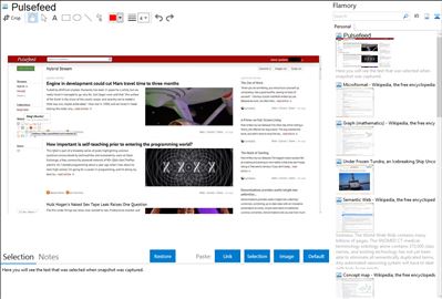 Pulsefeed - Flamory bookmarks and screenshots