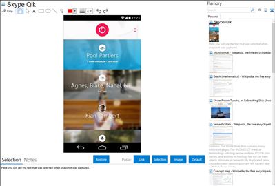 Skype Qik - Flamory bookmarks and screenshots
