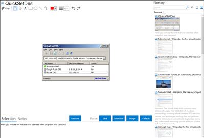QuickSetDns - Flamory bookmarks and screenshots