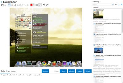 Rainlendar - Flamory bookmarks and screenshots