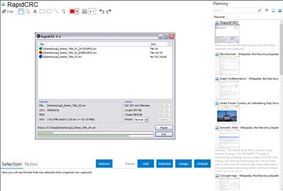 RapidCRC - Flamory bookmarks and screenshots