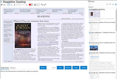Readefine Desktop - Flamory bookmarks and screenshots