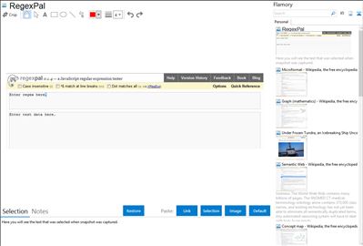 RegexPal - Flamory bookmarks and screenshots