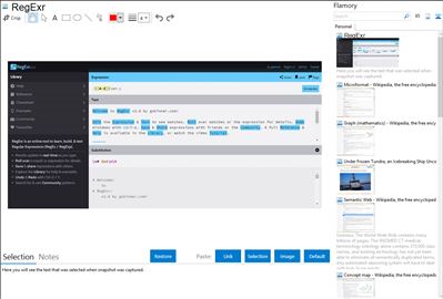 RegExr - Flamory bookmarks and screenshots