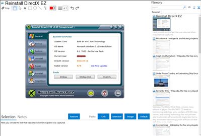 Reinstall DirectX EZ - Flamory bookmarks and screenshots
