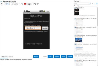 RemoteDroid - Flamory bookmarks and screenshots