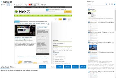 sapo.pt - Flamory bookmarks and screenshots