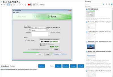 SCREEN2EXE - Flamory bookmarks and screenshots
