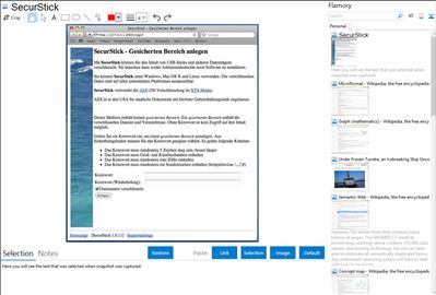SecurStick - Flamory bookmarks and screenshots