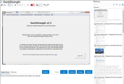 SentiStrength - Flamory bookmarks and screenshots