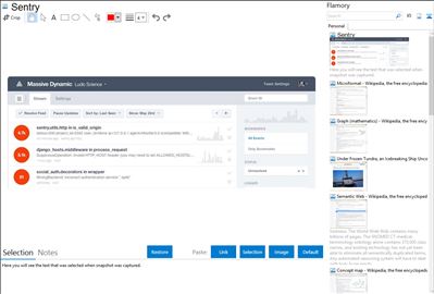 Sentry - Flamory bookmarks and screenshots