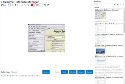 Sesame Database Manager - Flamory bookmarks and screenshots