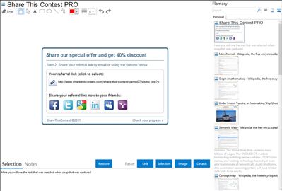 Share This Contest PRO - Flamory bookmarks and screenshots