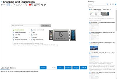 Shopping Cart Diagnostics - Flamory bookmarks and screenshots