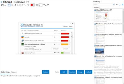 Should I Remove It? - Flamory bookmarks and screenshots