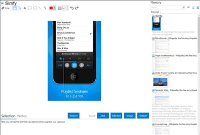 Simfy - Flamory bookmarks and screenshots