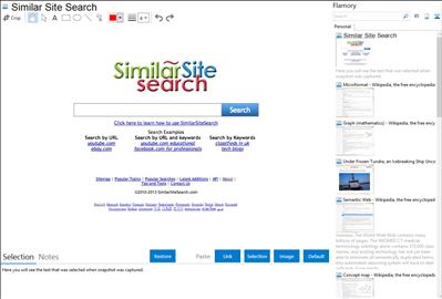 Similar Site Search - Flamory bookmarks and screenshots