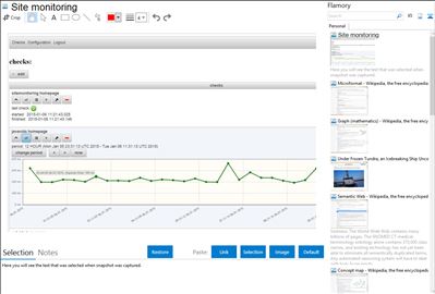 Site monitoring - Flamory bookmarks and screenshots