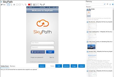 SkyPath - Flamory bookmarks and screenshots
