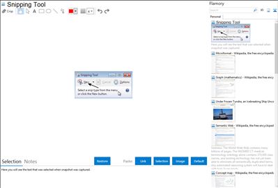 Snipping Tool - Flamory bookmarks and screenshots