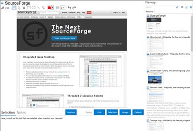 SourceForge - Flamory bookmarks and screenshots