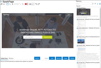 SparkPage - Flamory bookmarks and screenshots