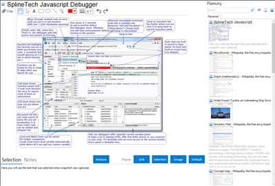 SplineTech Javascript Debugger - Flamory bookmarks and screenshots