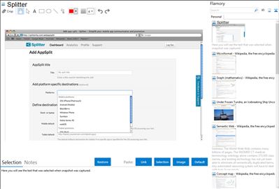 Splitter - Flamory bookmarks and screenshots
