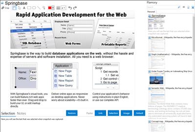 Springbase - Flamory bookmarks and screenshots