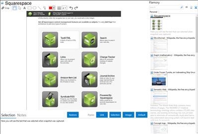 Squarespace - Flamory bookmarks and screenshots
