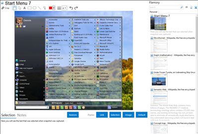 Start Menu 7 - Flamory bookmarks and screenshots