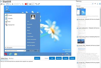 StartW8 - Flamory bookmarks and screenshots