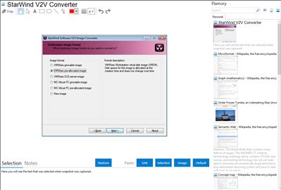 StarWind V2V Converter - Flamory bookmarks and screenshots