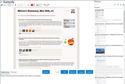 Summify - Flamory bookmarks and screenshots